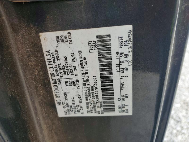 Aukcja sprzedaży 2002 Ford F150, vin: 1FTRX18L32NC05597, numer aukcji: 59614576