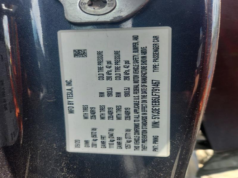 Aukcja sprzedaży 2020 Tesla Model 3, vin: 5YJ3E1EB5LF791467, numer aukcji: 61946196