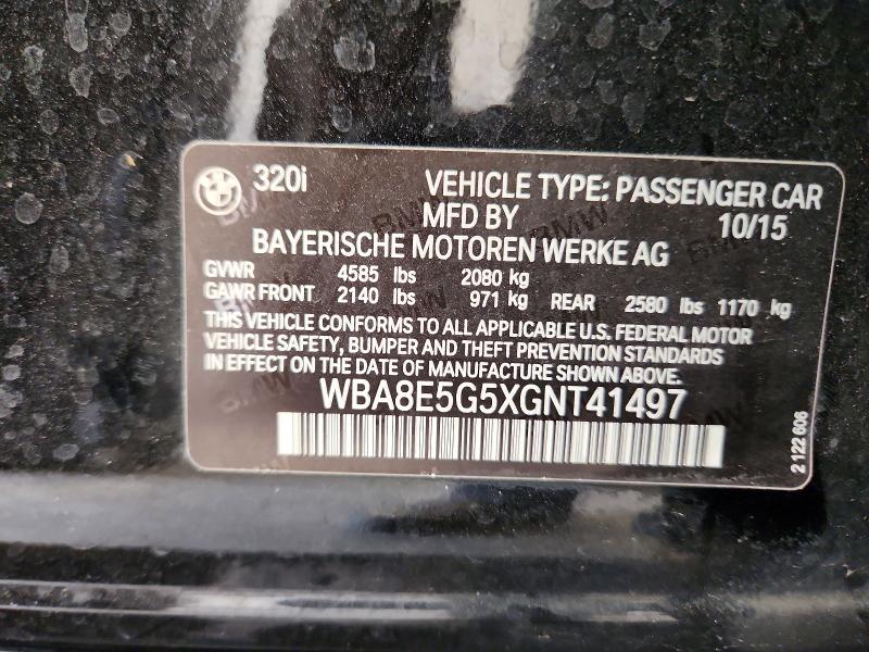 Aukcja sprzedaży 2016 Bmw 320, vin: WBA8E5G5XGNT41497, numer aukcji: 60595236