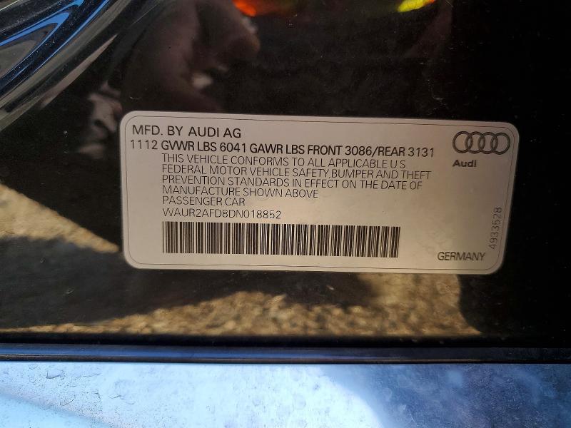 Продаж на аукціоні авто 2013 Audi A8, vin: WAUR2AFD8DN018852, номер лоту: 59663596