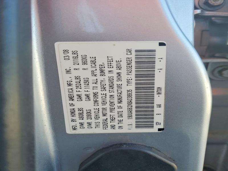 Продаж на аукціоні авто 2008 Acura Tl, vin: 19UUA662X8A038935, номер лоту: 60346346