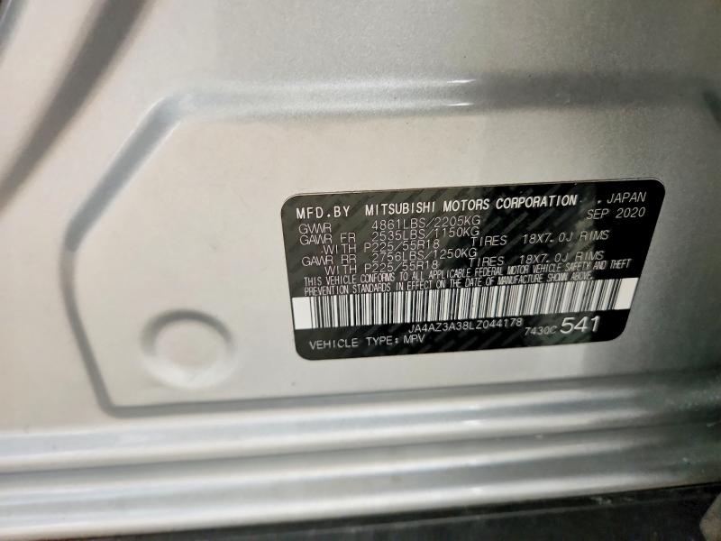 Продаж на аукціоні авто 2020 Mitsubishi Outlander, vin: JA4AZ3A38LZ044178, номер лоту: 62937126