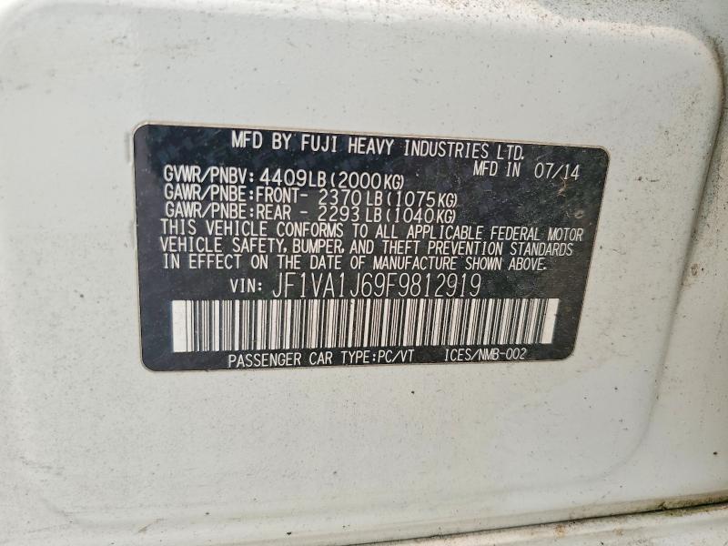 Aukcja sprzedaży 2015 Subaru Wrx, vin: JF1VA1J69F9812919, numer aukcji: 60627766