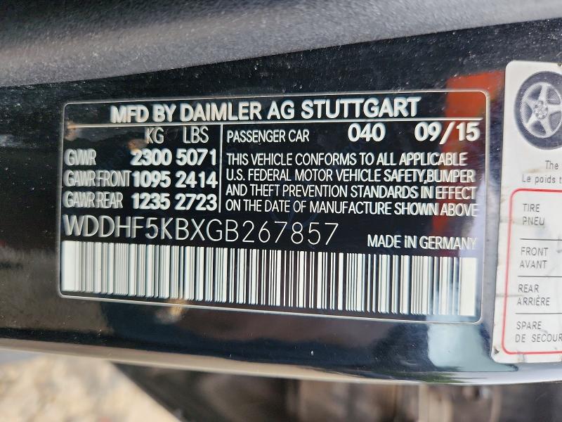 Продажа на аукционе авто 2016 Mercedes-benz E, vin: WDDHF5KBXGB267857, номер лота: 85603815