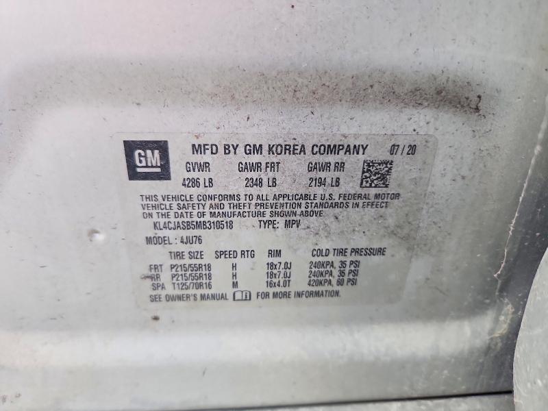 Aukcja sprzedaży 2021 Buick Encore, vin: KL4CJASB5MB310518, numer aukcji: 60664746