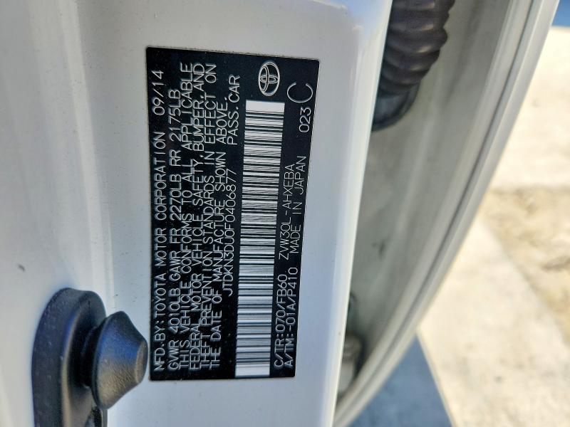 Продаж на аукціоні авто 2015 Toyota Prius, vin: JTDKN3DU0F0406877, номер лоту: 60644466