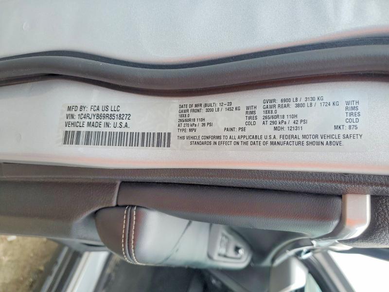 2024 Jeep Grand Cherokee მანქანა იყიდება აუქციონზე, vin: 1C4RJYB69R8518272, აუქციონის ნომერი: 62304656