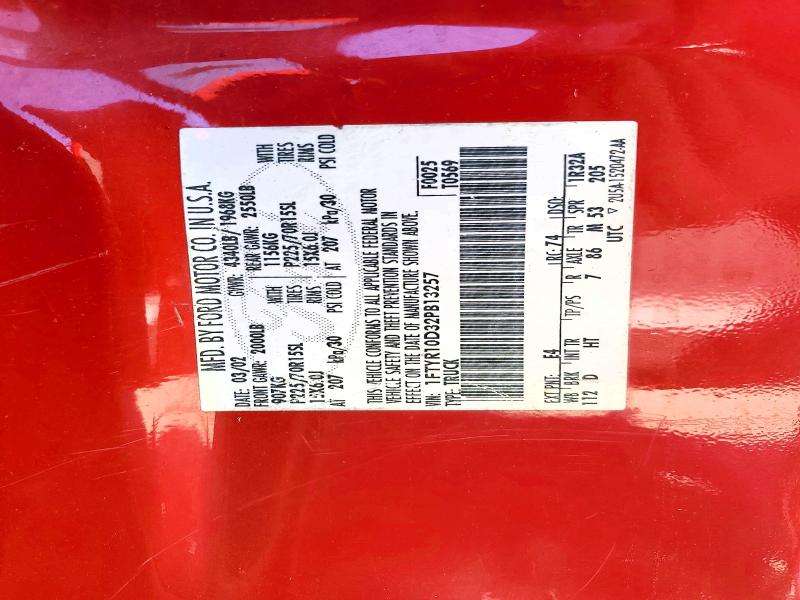 61069206 :رقم المزاد ، 1FTYR10D32PB13257 vin ، 2002 Ford Ranger مزاد بيع