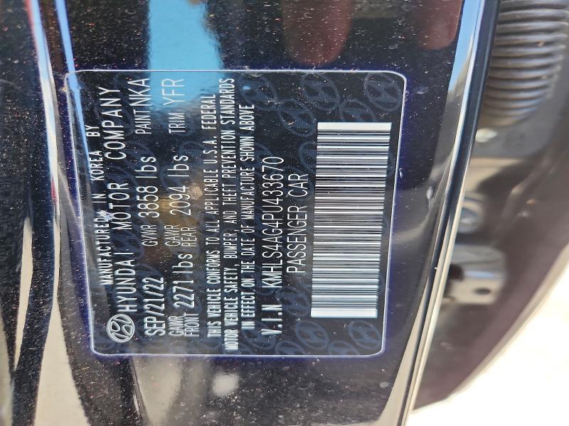 57885866 :رقم المزاد ، KMHLS4AG4PU433670 vin ، 2023 Hyundai Elantra مزاد بيع