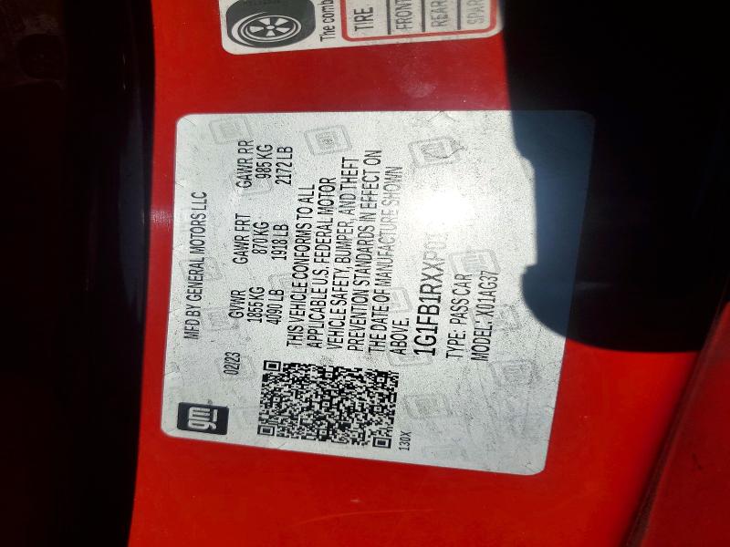 Продажа на аукционе авто 2023 Chevrolet Camaro, vin: 1G1FB1RXXP0132020, номер лота: 60295566