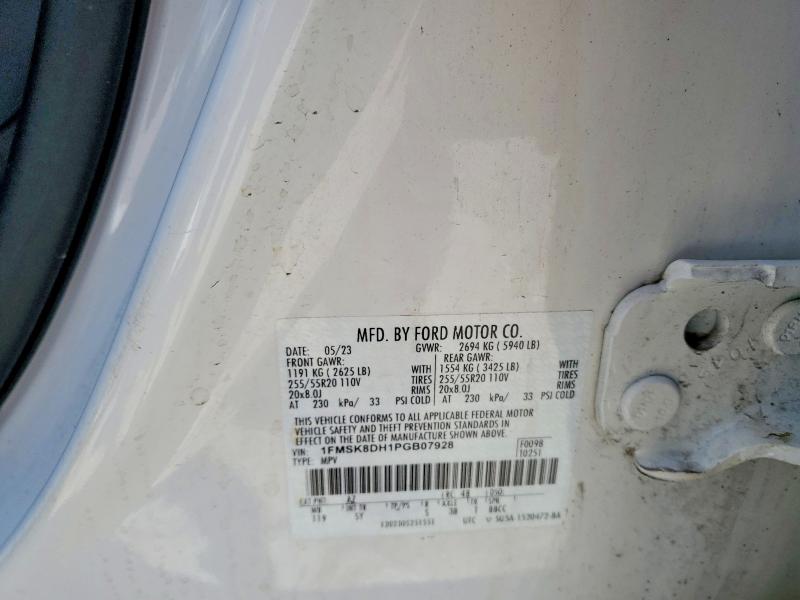 Aukcja sprzedaży 2023 Ford Explorer, vin: 1FMSK8DH1PGB07928, numer aukcji: 62140786