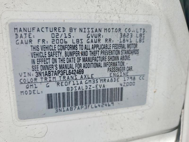 Продаж на аукціоні авто 2015 Nissan Sentra, vin: 3N1AB7AP3FL642469, номер лоту: 61329026