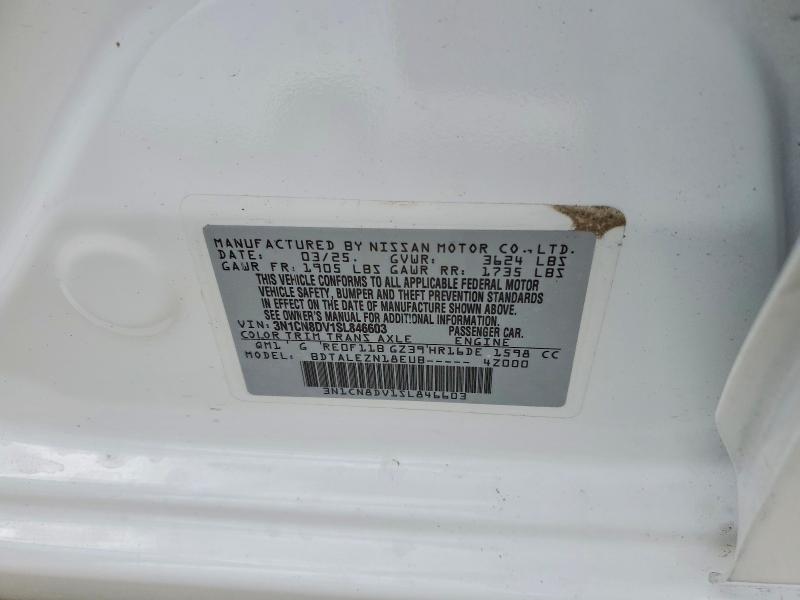 60844916 :رقم المزاد ، 3N1CN8DV1SL846603 vin ، 2025 Nissan Versa مزاد بيع
