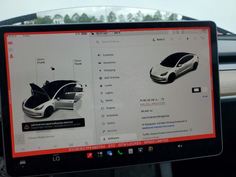 Aukcja sprzedaży 2023 Tesla Model 3, vin: 5YJ3E1EC7PF480704, numer aukcji: 63028226