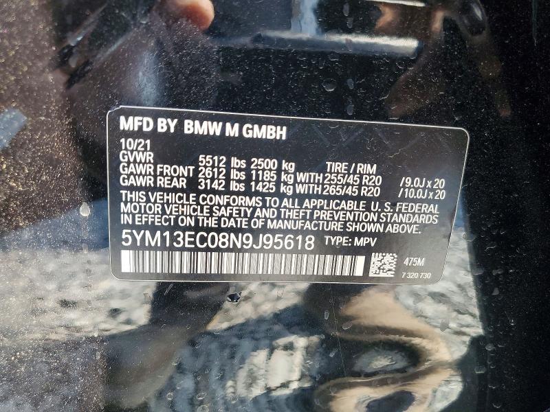 60813136 :رقم المزاد ، 5YM13EC08N9J95618 vin ، 2022 Bmw X3 مزاد بيع