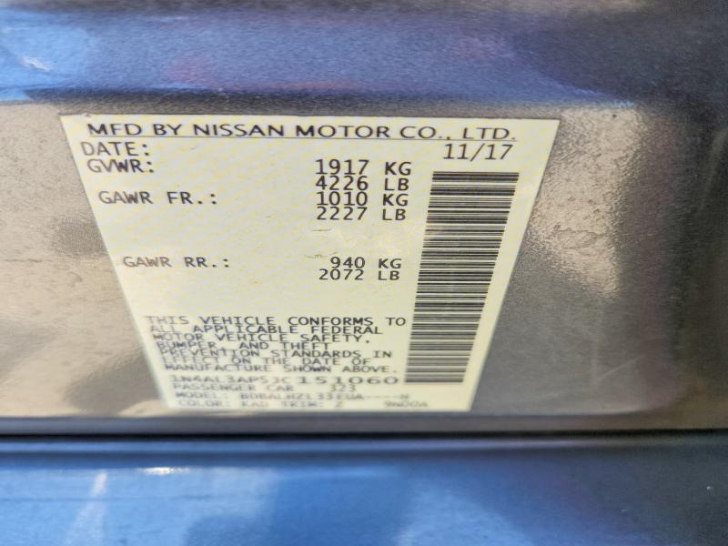 Aukcja sprzedaży 2018 Nissan Altima, vin: 1N4AL3AP5JC151060, numer aukcji: 61562656