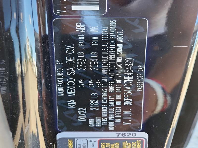 Aukcja sprzedaży 2022 Kia Forte, vin: 3KPF54AD7NE454829, numer aukcji: 62535806