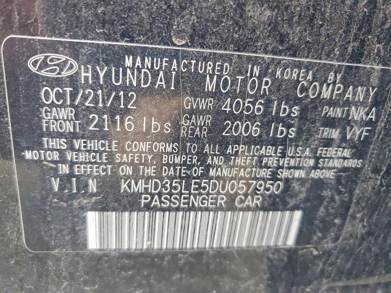 61397846 :رقم المزاد ، KMHD35LE5DU057950 vin ، 2013 Hyundai Elantra Gt مزاد بيع