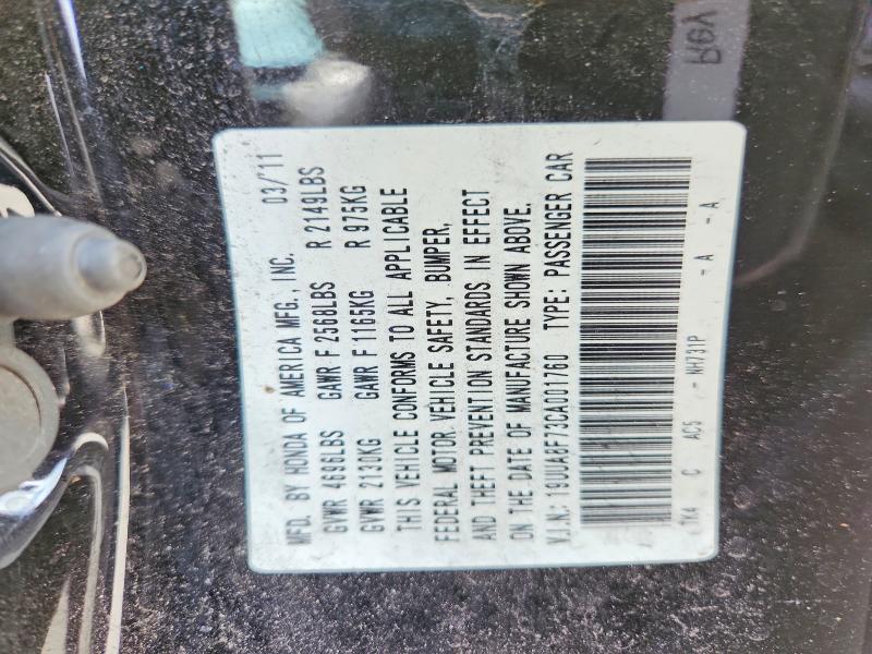 Aukcja sprzedaży 2012 Acura Tl, vin: 19UUA8F73CA001760, numer aukcji: 58986866