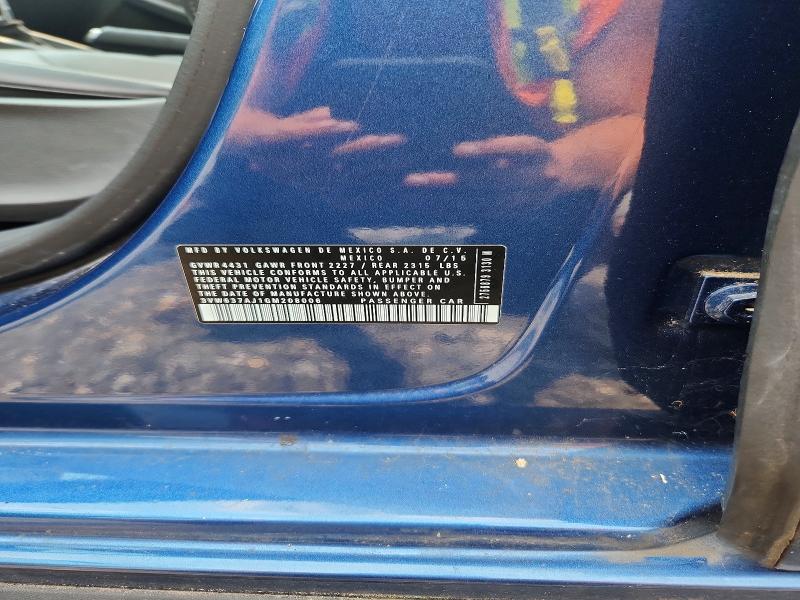 Продаж на аукціоні авто 2016 Volkswagen Jetta, vin: 3VW637AJ1GM208006, номер лоту: 62637186