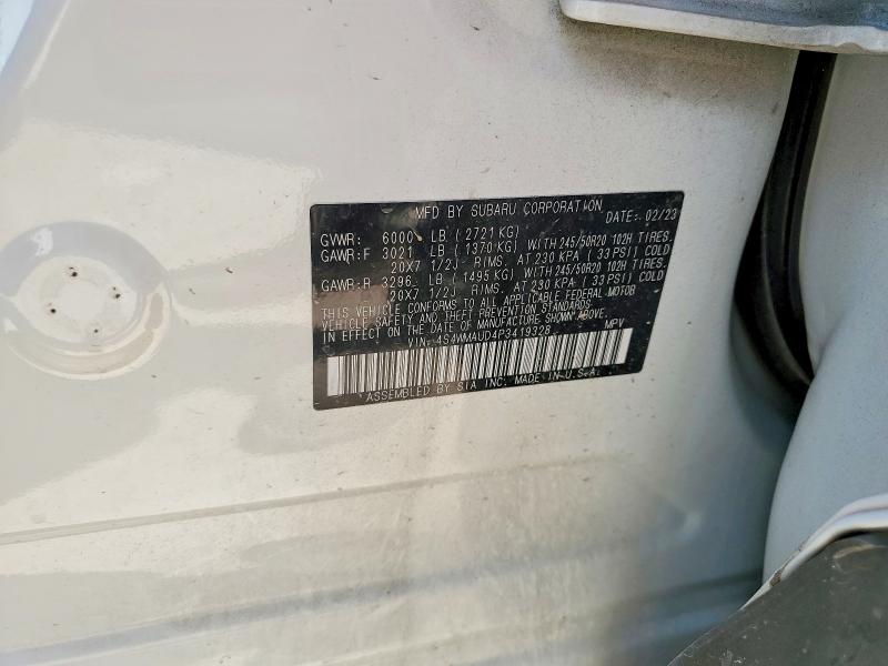 Продажа на аукционе авто 2023 Subaru Ascent, vin: 4S4WMAUD4P3419328, номер лота: 60653746