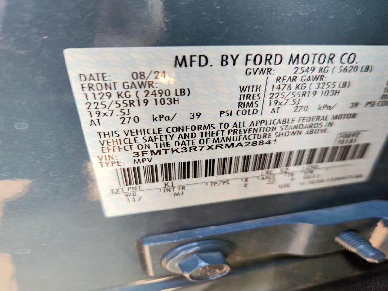 2024 Ford Mustang Mach-e მანქანა იყიდება აუქციონზე, vin: 3FMTK3R7XRMA28841, აუქციონის ნომერი: 63426056