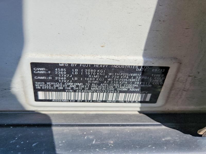 Продажа на аукционе авто 2013 Subaru Outback, vin: 4S4BRBPC6D3230653, номер лота: 61475266