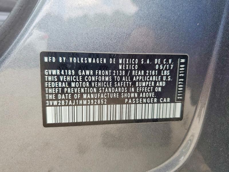 Aukcja sprzedaży 2017 Volkswagen Jetta, vin: 3VW2B7AJ1HM392852, numer aukcji: 59374156