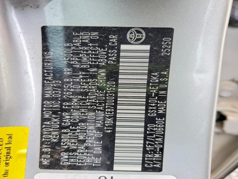 Продаж на аукціоні авто 2013 Toyota Avalon, vin: 4T1BK1EB7DU031520, номер лоту: 61682796