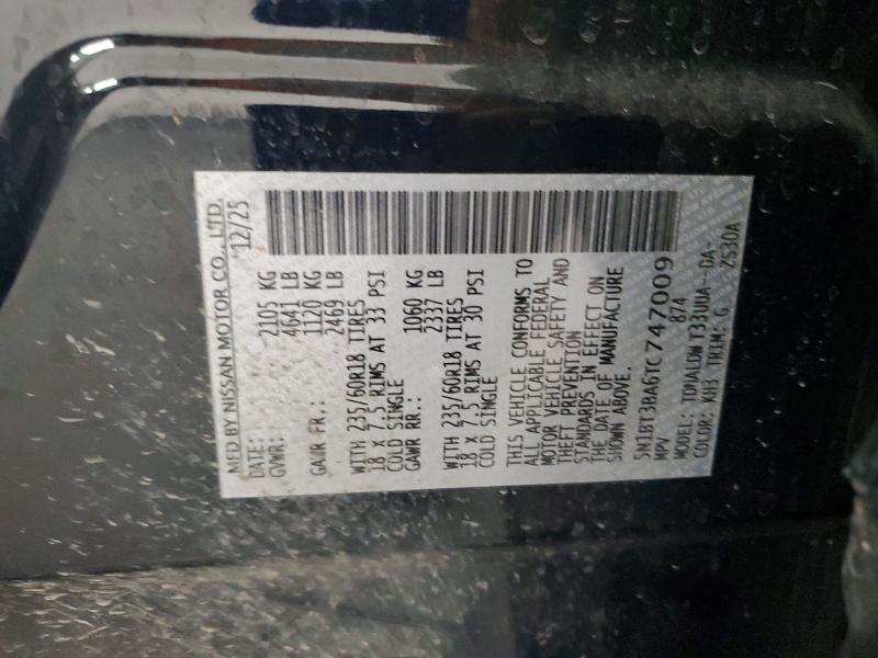 Aukcja sprzedaży 2026 Nissan Rogue, vin: 5N1BT3BA6TC747009, numer aukcji: 62293056