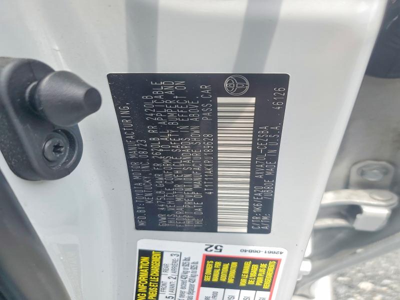 60973536 :رقم المزاد ، 4T1T11AKXRU189628 vin ، 2024 Toyota Camry مزاد بيع