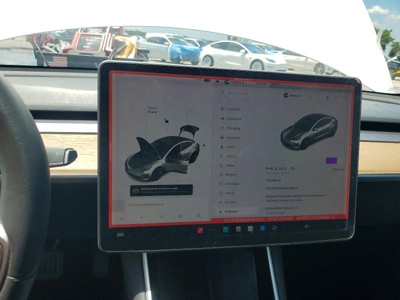 61770706 :رقم المزاد ، 5YJ3E1EA5KF482412 vin ، 2019 Tesla Model 3 مزاد بيع