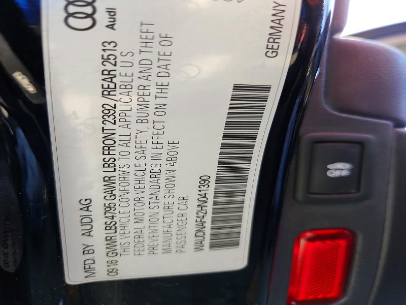 Продаж на аукціоні авто 2017 Audi A4, vin: WAUDNAF42HN041390, номер лоту: 62470216