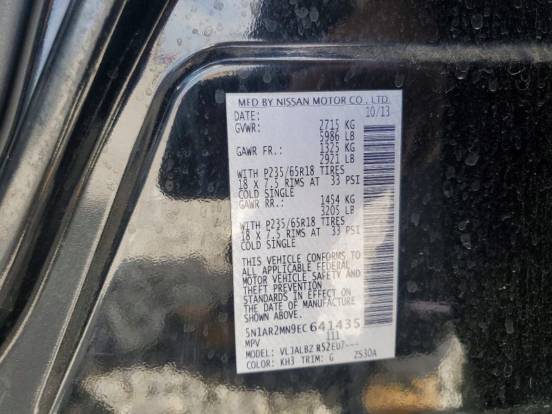 Aukcja sprzedaży 2014 Nissan Pathfinder, vin: 5N1AR2MN9EC641435, numer aukcji: 61192696