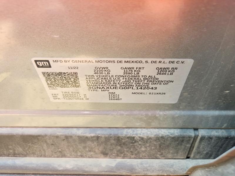 Продажа на аукционе авто 2023 Chevrolet Equinox, vin: 3GNAXUEG0PL142043, номер лота: 60949596