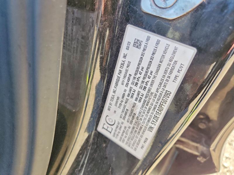 59566986 :رقم المزاد ، 5YJ3E1EA0PF507093 vin ، 2023 Tesla Model 3 مزاد بيع