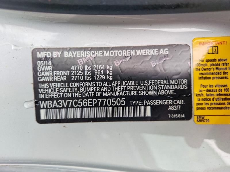Aukcja sprzedaży 2014 Bmw 428, vin: WBA3V7C56EP770505, numer aukcji: 62879906