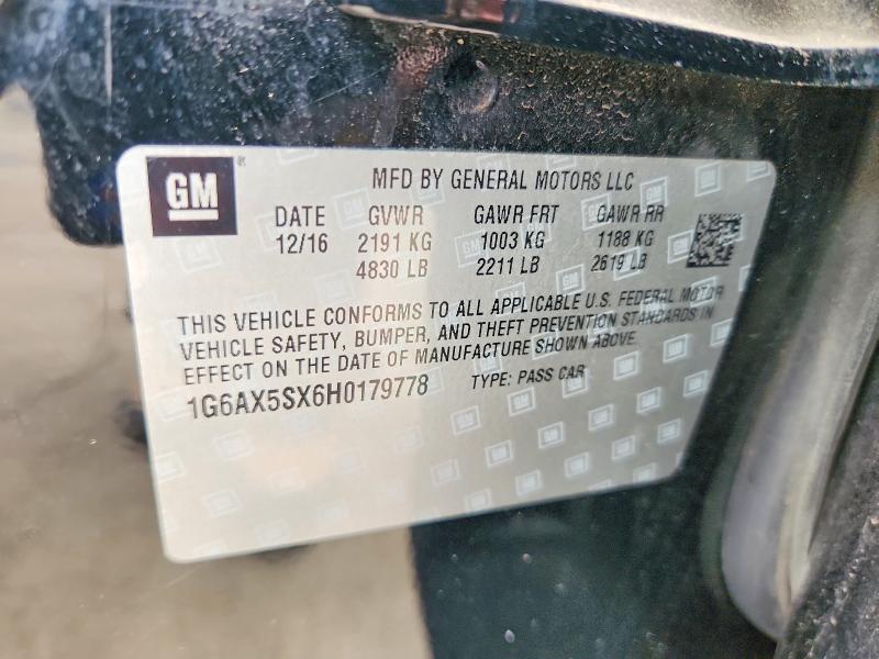 Продаж на аукціоні авто 2017 Cadillac Cts, vin: 1G6AX5SX6H0179778, номер лоту: 62885796