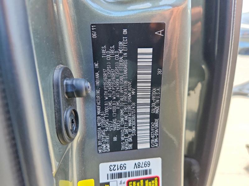 Aukcja sprzedaży 2011 Toyota Sienna, vin: 5TDKK3DC0BS157438, numer aukcji: 60194146