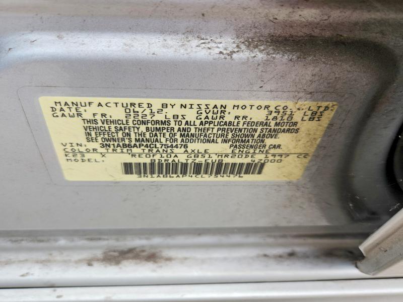 60469846 :رقم المزاد ، 3N1AB6AP4CL754476 vin ، 2012 Nissan Sentra مزاد بيع