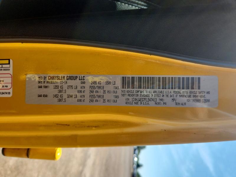 62837636 :رقم المزاد ، 1C4HJWEG7FL547413 vin ، 2015 Jeep Wrangler Unlimited مزاد بيع