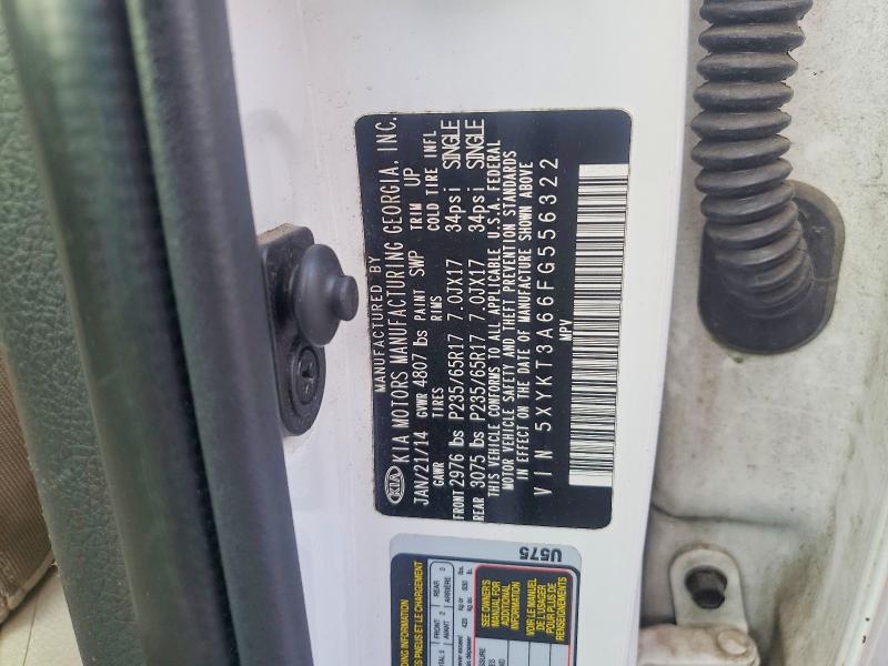 2015 Kia Sorento მანქანა იყიდება აუქციონზე, vin: 5XYKT3A66FG556322, აუქციონის ნომერი: 61166896