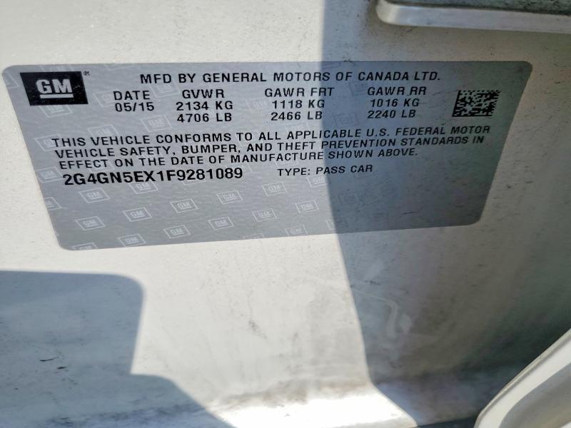 Продажа на аукционе авто 2015 Buick Regal, vin: 2G4GN5EX1F9281089, номер лота: 73345545