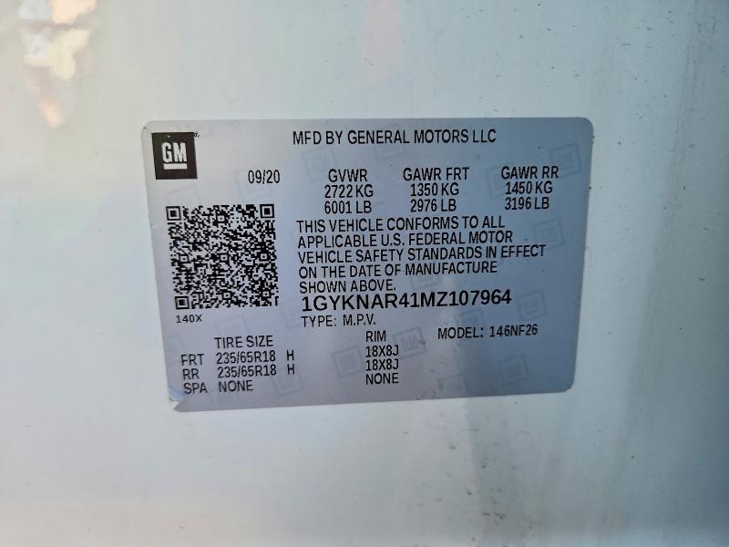 Продаж на аукціоні авто 2021 Cadillac Xt5, vin: 1GYKNAR41MZ107964, номер лоту: 62136796