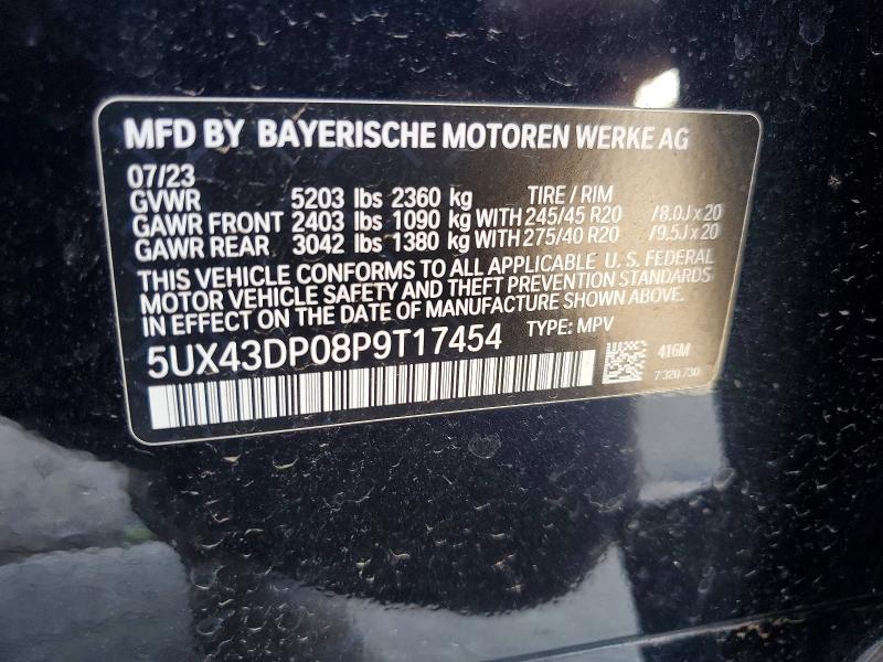 Продажа на аукционе авто 2023 Bmw X3, vin: 5UX43DP08P9T17454, номер лота: 61627706