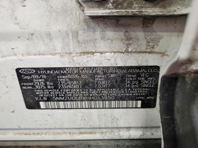 Aukcja sprzedaży 2017 Hyundai Santa Fe Sport, vin: 5NMZUDLBXHH013950, numer aukcji: 61353286