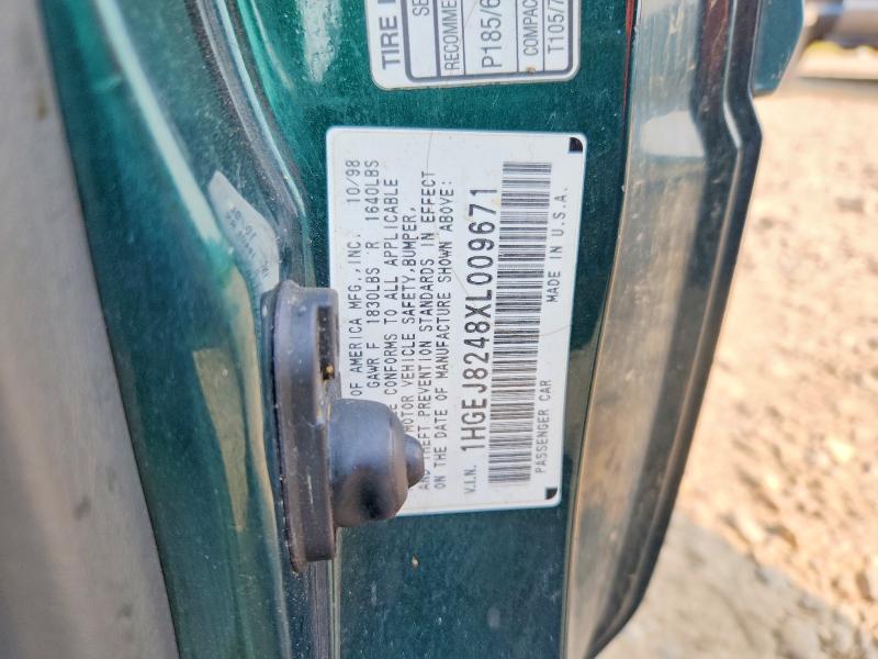Aukcja sprzedaży 1999 Honda Civic, vin: 1HGEJ8248XL009671, numer aukcji: 61976516