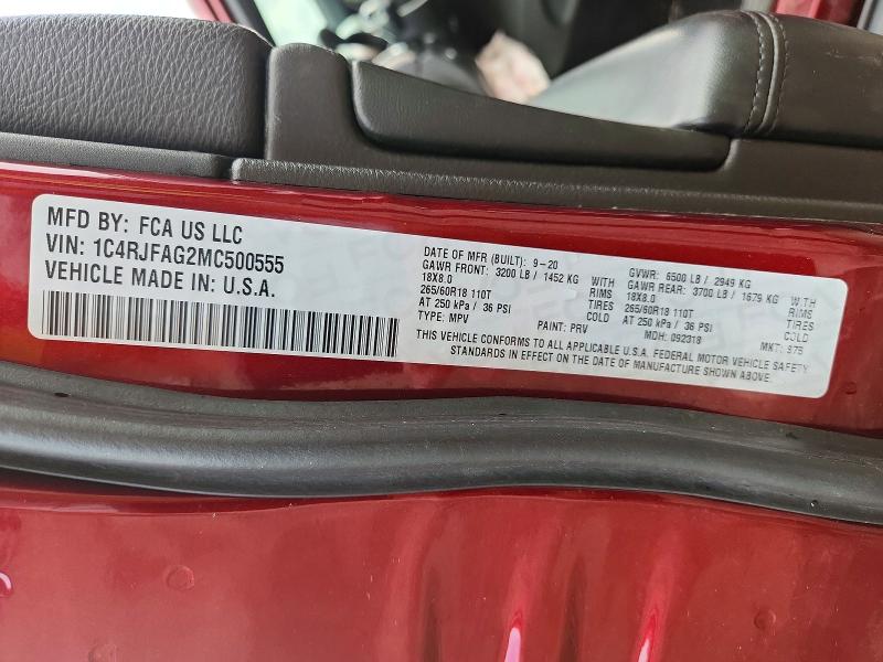 Продажа на аукционе авто 2021 Jeep Grand Cherokee, vin: 1C4RJFAG2MC500555, номер лота: 62846196