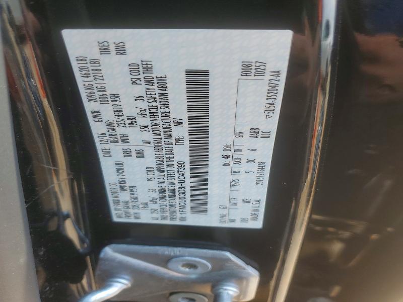 Aukcja sprzedaży 2017 Ford Escape, vin: 1FMCU0GD8HUC47390, numer aukcji: 63240316
