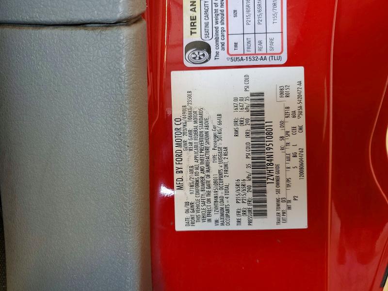 2009 Ford Mustang მანქანა იყიდება აუქციონზე, vin: 1ZVHT84N195108011, აუქციონის ნომერი: 61954076